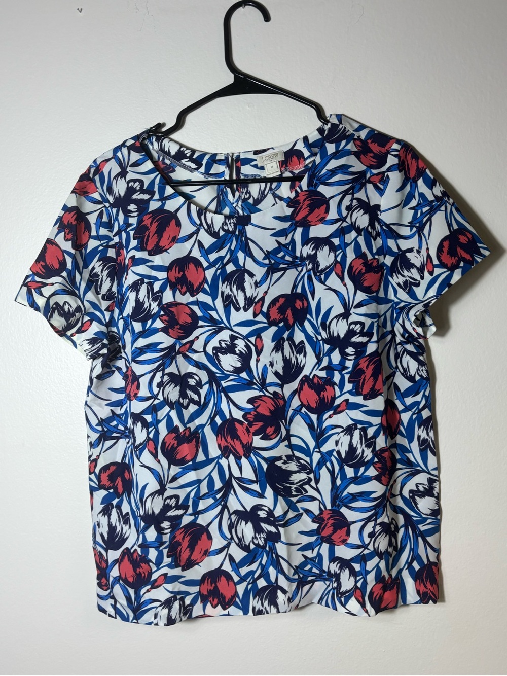 Women’s J.Crew Floral Top Short Sleeve M